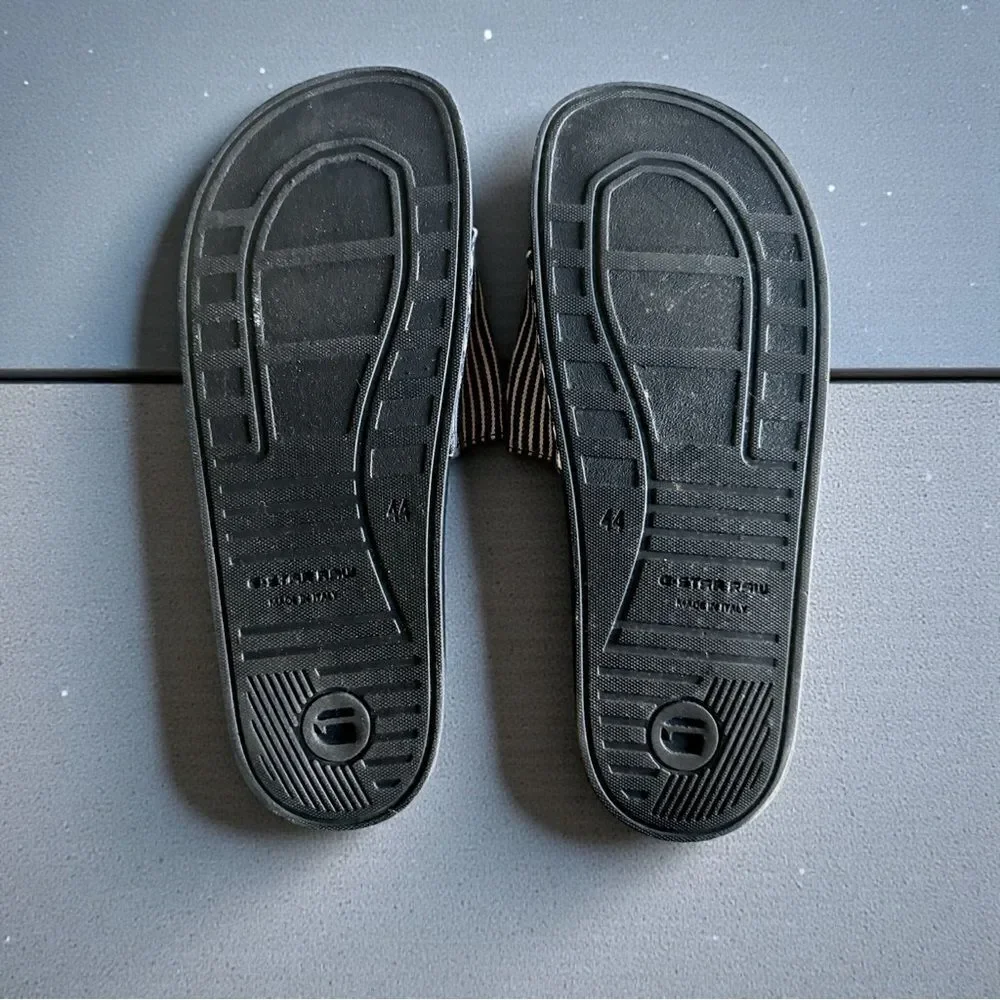 G-Star Raw Footwear Zip Cart Slide ll Hickory Stripe Denim Size 11 Like New, box